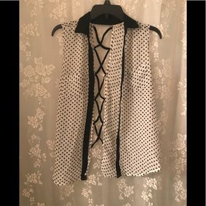 Nolita sky shirt. Sheer sleeveless shirt. Large 1